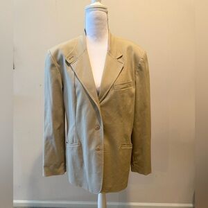 Talbots Classic Tan Women's Blazer Stretch Size 18